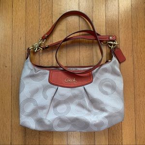 Coach Orange and Cream Crossbody Bag